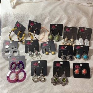 Set of 14 pairs of earrings